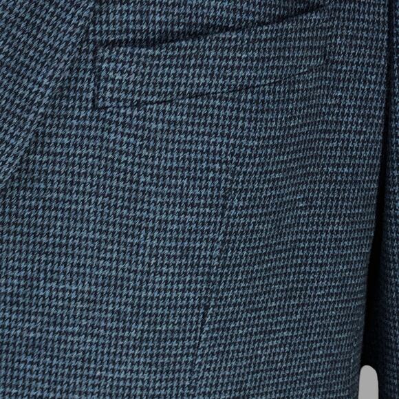 Hart Schaffner Marx HSM Men Size L Sport Coat Unstructured Knit Houndstooth Blue - Picture 5 of 16